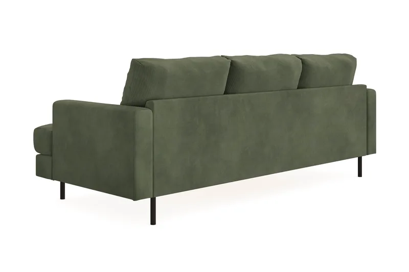 Menard Compact 3-seters Venstrevendt L-formet Divansofa i Manchester - Grønn - Møbler - Sofaer - Sofa med sjeselong