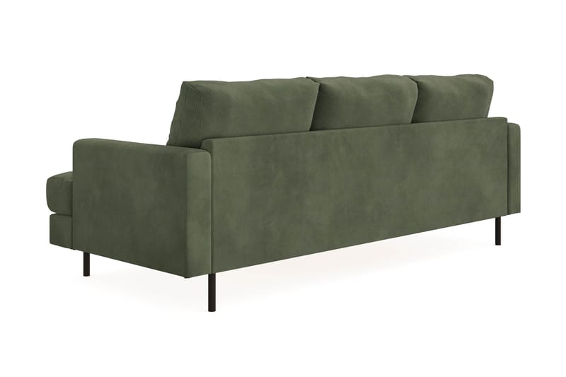 Menard Compact 3-seters Venstrevendt L-formet Divansofa i Manchester - Grønn - Møbler - Sofaer - Sofa med sjeselong