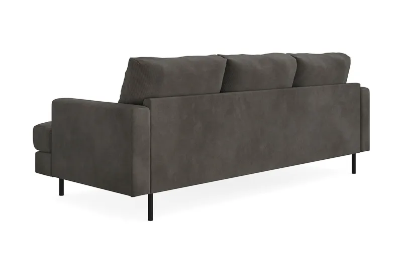 Menard Compact 3-seters Venstrevendt L-formet Divansofa i Manchester - Mørk grå - Møbler - Sofaer - Sofa med sjeselong