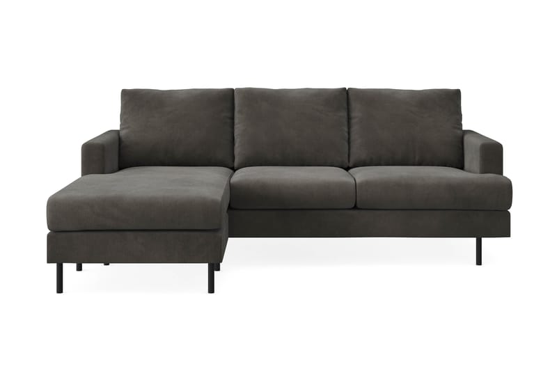 Menard Compact 3-seters Venstrevendt L-formet Divansofa i Manchester - Mørk grå - Møbler - Sofaer - Sofa med sjeselong