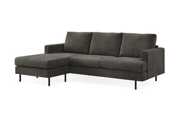 Menard Compact 3-seters Venstrevendt L-formet Divansofa i Manchester - Mørk grå - Møbler - Sofaer - Sofa med sjeselong