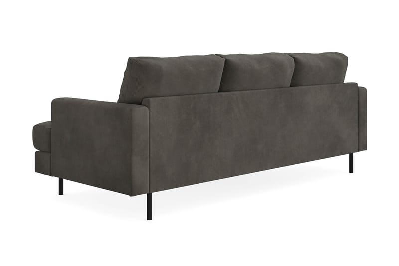 Menard Compact 3-seters Venstrevendt L-formet Divansofa i Manchester - Mørk grå - Møbler - Sofaer - Sofa med sjeselong
