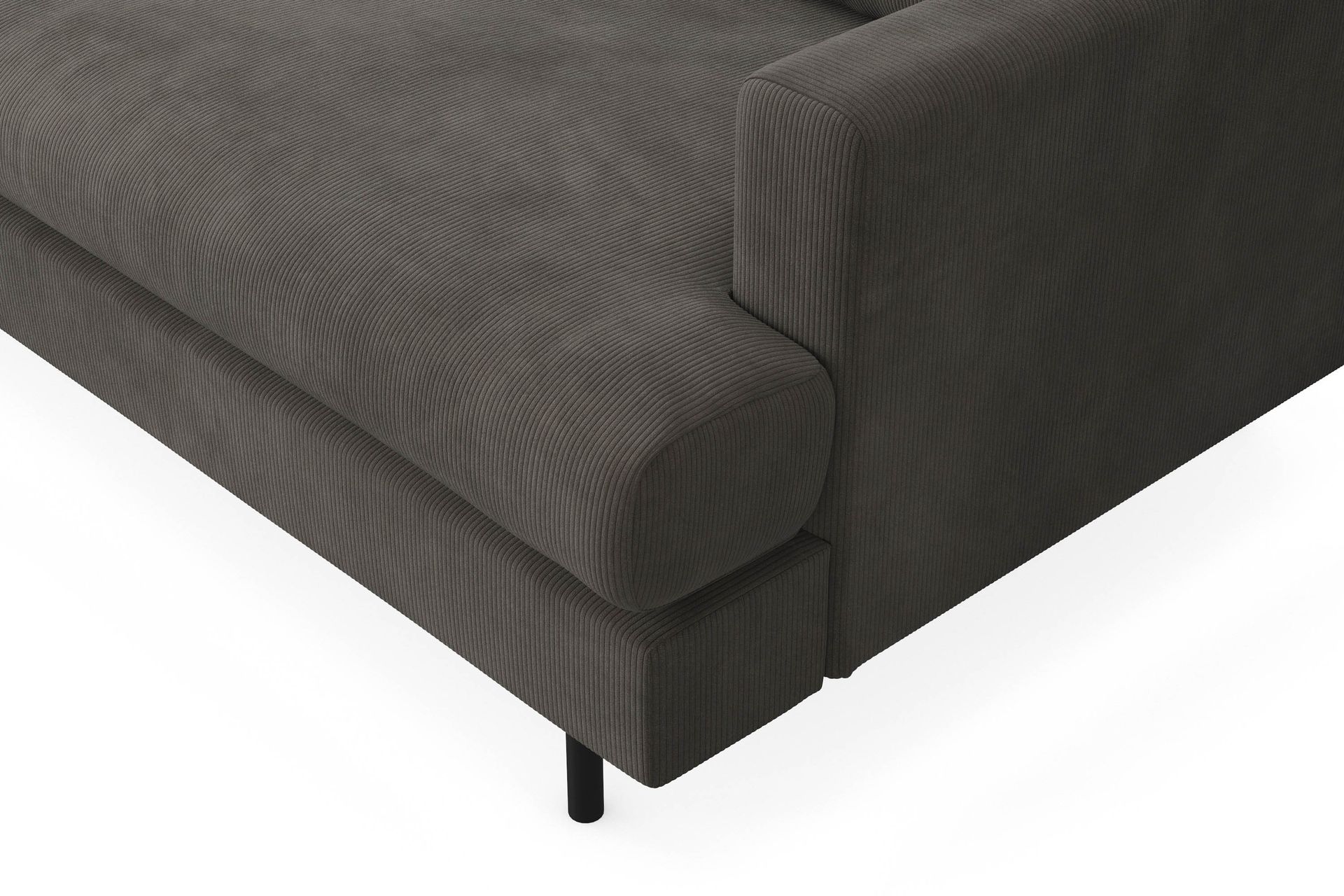 Menard Compact 3-seters Venstrevendt L-formet Divansofa i Manchester - Mørk grå - Møbler - Sofaer - Sofa med sjeselong