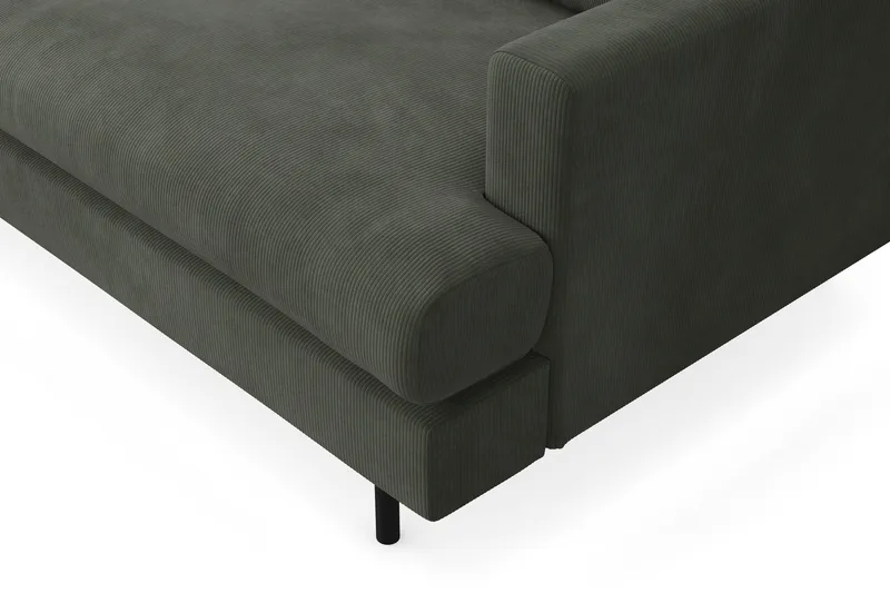 Menard Compact 3-seters Venstrevendt L-formet Divansofa i Manchester - Mørk grønn - Møbler - Sofaer - Sofa med sjeselong