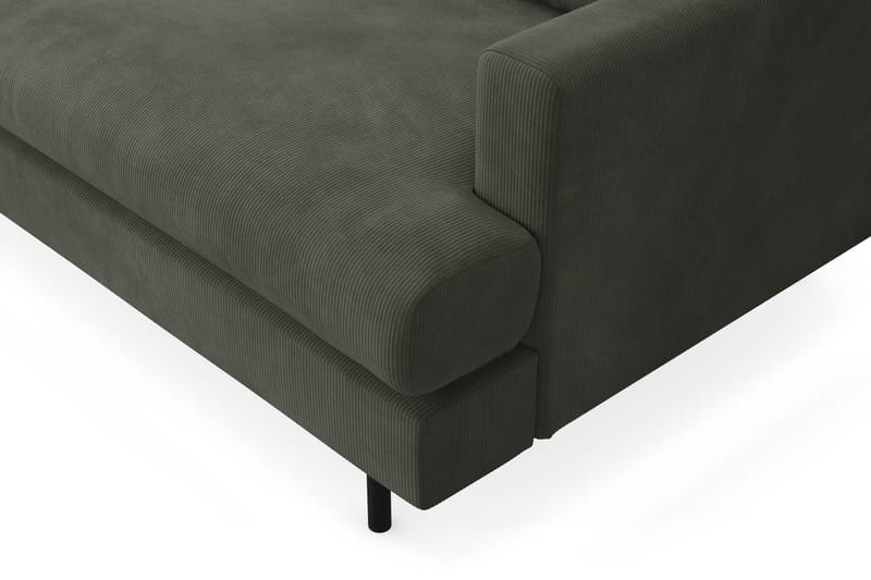 Menard Compact 3-seters Venstrevendt L-formet Divansofa i Manchester - Mørk grønn - Møbler - Sofaer - Sofa med sjeselong