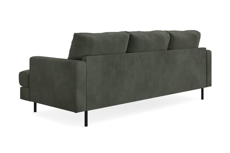 Menard Compact 3-seters Venstrevendt L-formet Divansofa i Manchester - Mørk grønn - Møbler - Sofaer - Sofa med sjeselong