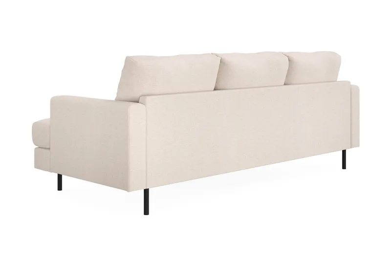 Menard Compact 3-seters Venstrevendt L-formet Divansofa i Stoff - Beige - Møbler - Sofaer - Sofa med sjeselong