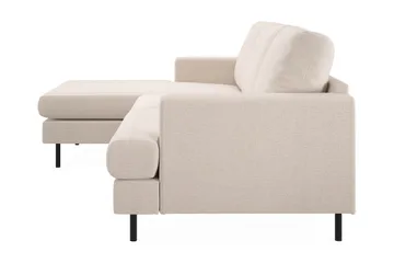 Menard Compact 3-seters Venstrevendt L-formet Divansofa i Stoff - Beige - Møbler - Sofaer - Sofa med sjeselong