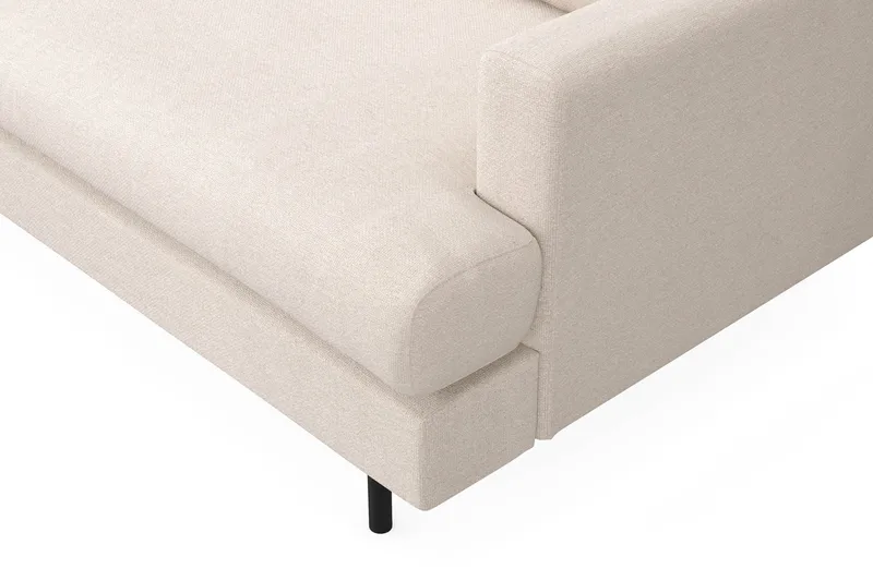 Menard Compact 3-seters Venstrevendt L-formet Divansofa i Stoff - Beige - Møbler - Sofaer - Sofa med sjeselong