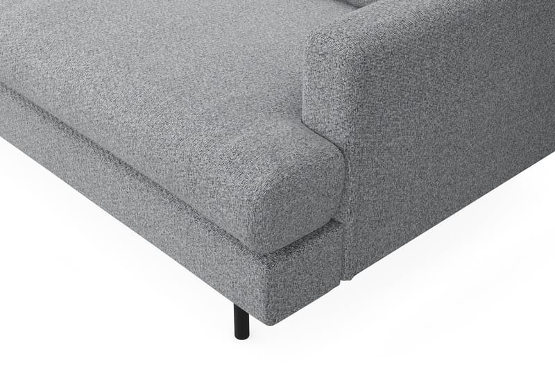 Menard Compact 3-seters Venstrevendt L-formet Divansofa i Stoff - Grå - Møbler - Sofaer - Sofa med sjeselong