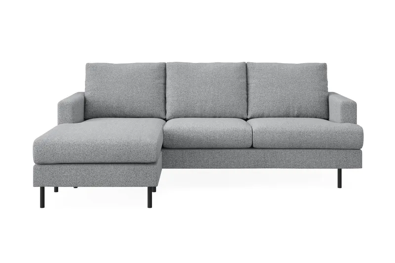Menard Compact 3-seters Venstrevendt L-formet Divansofa i Stoff - Grå - Møbler - Sofaer - Sofa med sjeselong
