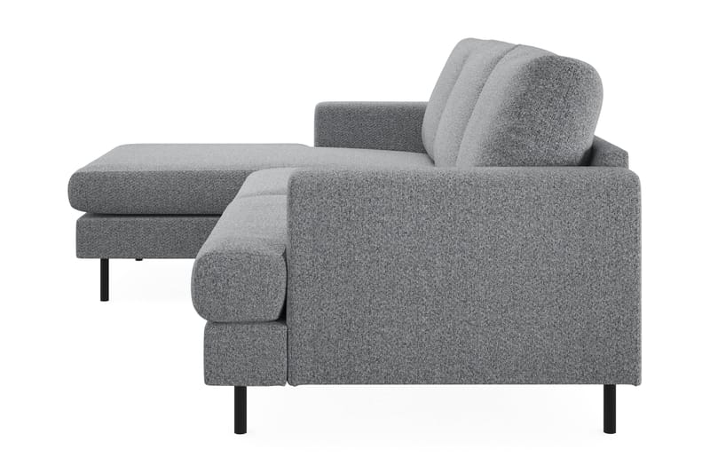 Menard Compact 3-seters Venstrevendt L-formet Divansofa i Stoff - Grå - Møbler - Sofaer - Sofa med sjeselong