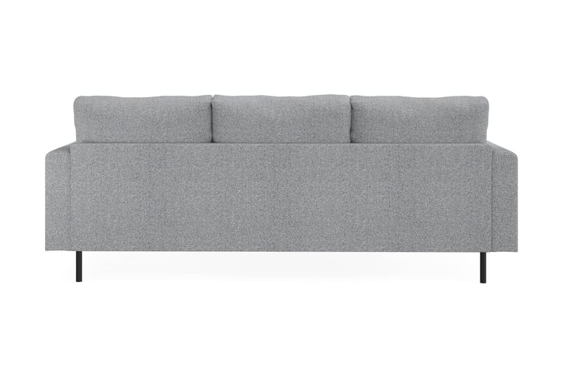 Menard Compact 3-seters Venstrevendt L-formet Divansofa i Stoff - Grå - Møbler - Sofaer - Sofa med sjeselong