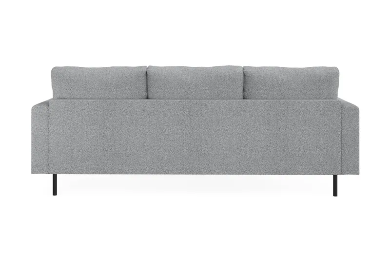 Menard Compact 3-seters Venstrevendt L-formet Divansofa i Stoff - Grå - Møbler - Sofaer - Sofa med sjeselong
