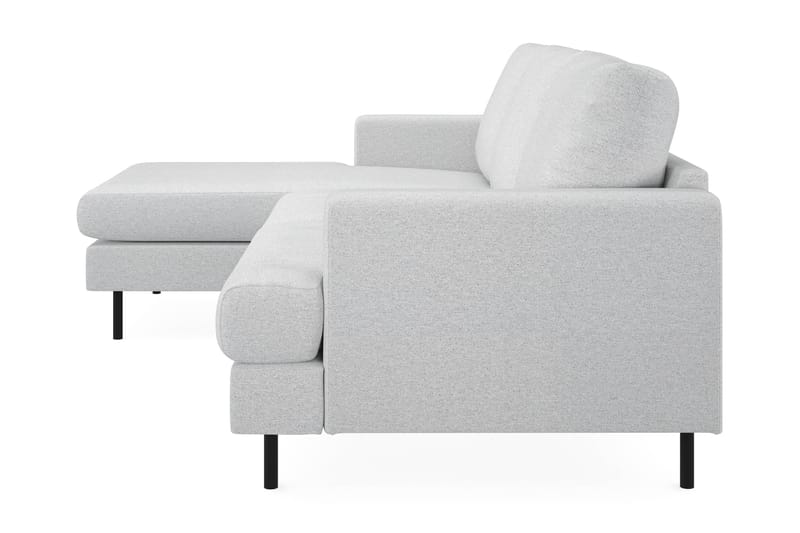 Menard Compact 3-seters Venstrevendt L-formet Divansofa i Stoff - Lys grå - Møbler - Sofaer - Sofa med sjeselong