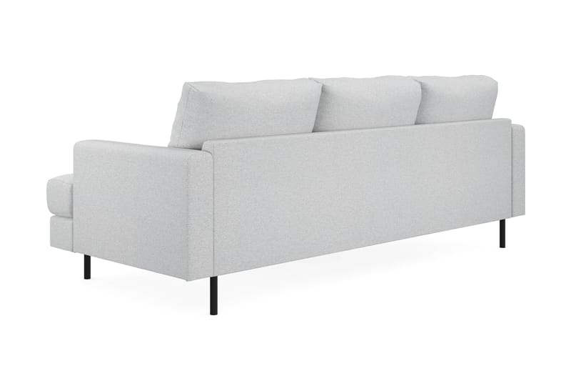 Menard Compact 3-seters Venstrevendt L-formet Divansofa i Stoff - Lys grå - Møbler - Sofaer - Sofa med sjeselong