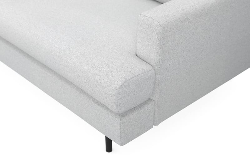 Menard Compact 3-seters Venstrevendt L-formet Divansofa i Stoff - Lys grå - Møbler - Sofaer - Sofa med sjeselong