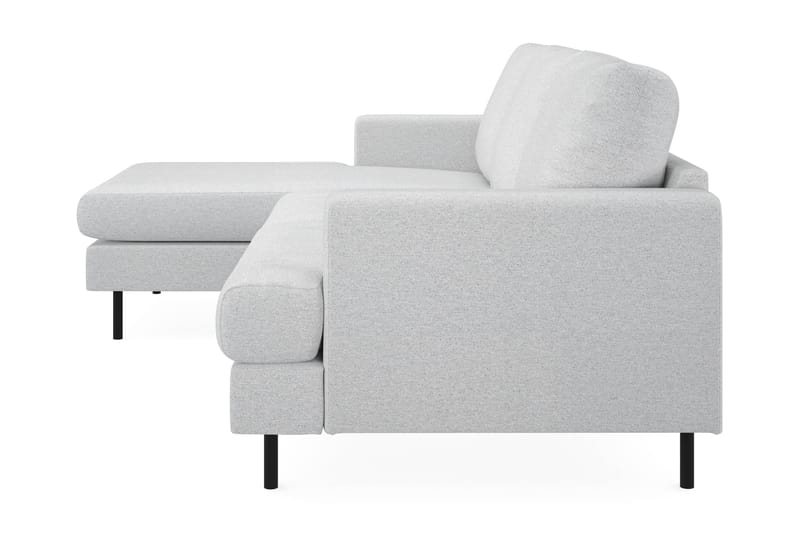 Menard Compact 3-seters Venstrevendt L-formet Divansofa i Stoff - Lys grå - Møbler - Sofaer - Sofa med sjeselong