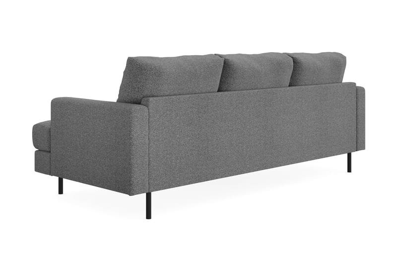 Menard Compact 3-seters Venstrevendt L-formet Divansofa i Stoff - Mørk grå - Møbler - Sofaer - Sofa med sjeselong