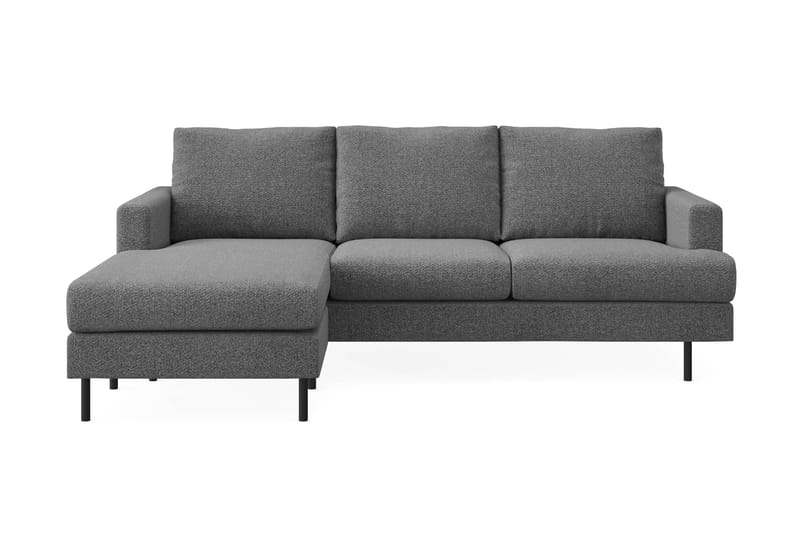 Menard Compact 3-seters Venstrevendt L-formet Divansofa i Stoff - Mørk grå - Møbler - Sofaer - Sofa med sjeselong