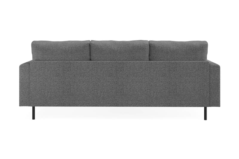 Menard Compact 3-seters Venstrevendt L-formet Divansofa i Stoff - Mørk grå - Møbler - Sofaer - Sofa med sjeselong