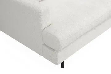 Menard Compact 4-seters Høyrevendt L-formet Sjeselongsofa i Bouclé - Hvit - Møbler - Sofaer - Sofa med sjeselong