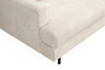 Menard Compact 4-seters Høyrevendt L-formet Sjeselongsofa i Fløyel - Kremhvit - Møbler - Sofaer - Sofa med sjeselong