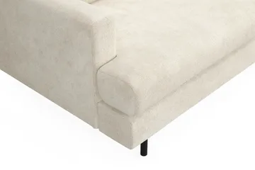 Menard Compact 4-seters Høyrevendt L-formet Sjeselongsofa i Fløyel - Kremhvit - Møbler - Sofaer - Sofa med sjeselong