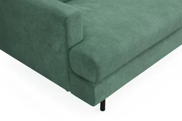 Menard Compact 4-seters Høyrevendt L-formet Sjeselongsofa i Fløyel - Mørk grønn - Møbler - Sofaer - Sofa med sjeselong