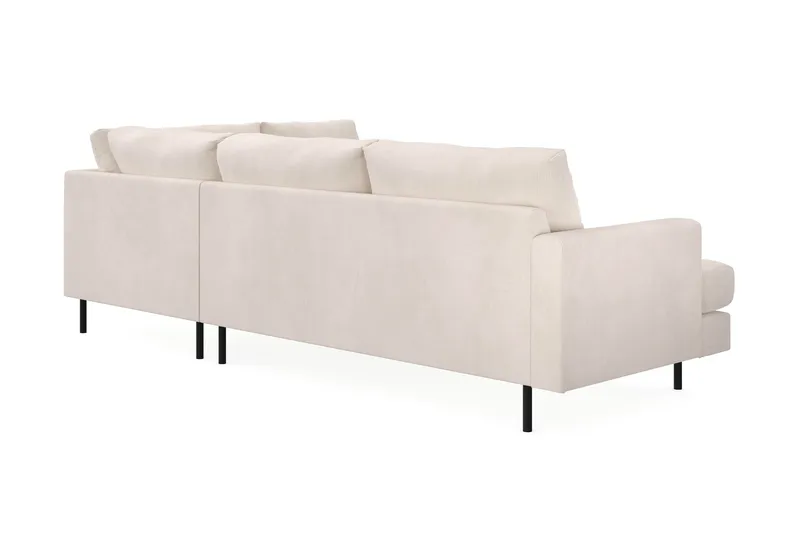 Menard Compact 4-seters Høyrevendt L-formet Sjeselongsofa i Manchester - Beige - Møbler - Sofaer - Sofa med sjeselong
