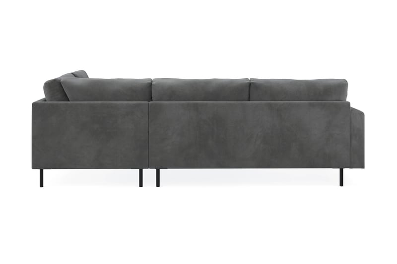 Menard Compact 4-seters Høyrevendt L-formet Sjeselongsofa i Manchester - Grå - Møbler - Sofaer - Sofa med sjeselong