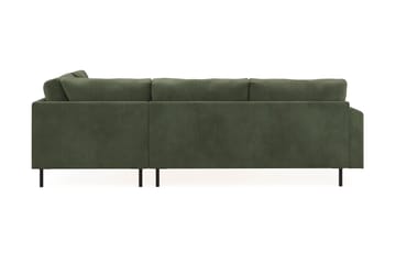 Menard Compact 4-seters Høyrevendt L-formet Sjeselongsofa i Manchester - Grønn - Møbler - Sofaer - Sofa med sjeselong