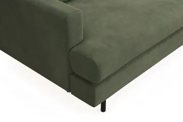 Menard Compact 4-seters Høyrevendt L-formet Sjeselongsofa i Manchester - Grønn - Møbler - Sofaer - Sofa med sjeselong