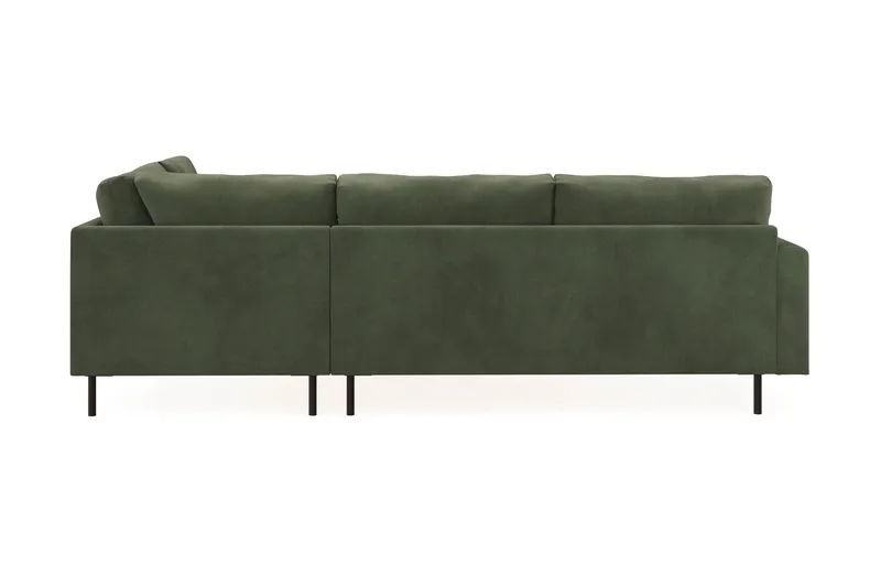Menard Compact 4-seters Høyrevendt L-formet Sjeselongsofa i Manchester - Grønn - Møbler - Sofaer - Sofa med sjeselong