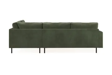 Menard Compact 4-seters Høyrevendt L-formet Sjeselongsofa i Manchester - Grønn - Møbler - Sofaer - Sofa med sjeselong
