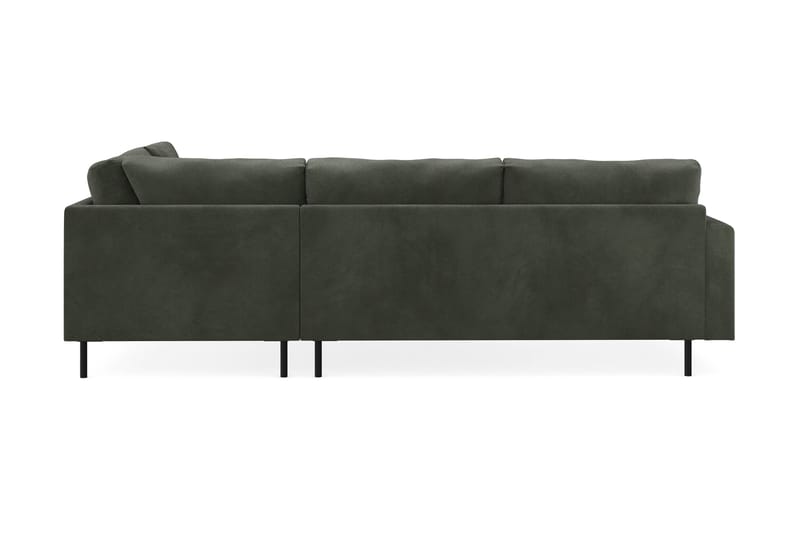 Menard Compact 4-seters Høyrevendt L-formet Sjeselongsofa i Manchester - Mørk grønn - Møbler - Sofaer - Sofa med sjeselong