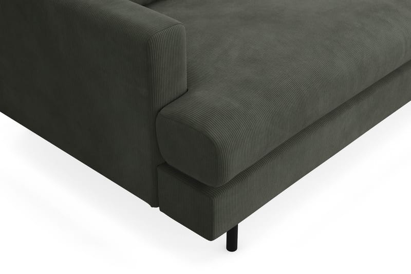 Menard Compact 4-seters Høyrevendt L-formet Sjeselongsofa i Manchester - Mørk grønn - Møbler - Sofaer - Sofa med sjeselong