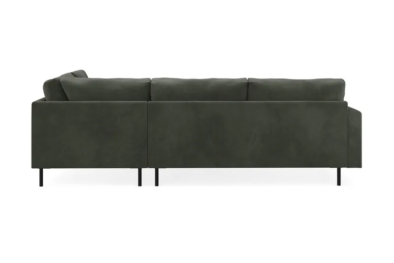 Menard Compact 4-seters Høyrevendt L-formet Sjeselongsofa i Manchester - Mørk grønn - Møbler - Sofaer - Sofa med sjeselong