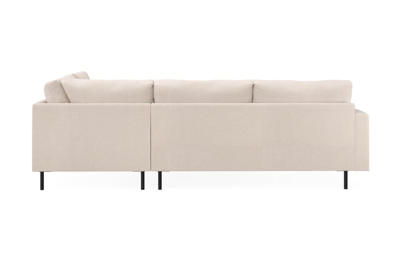 Menard Compact 4-seters Høyrevendt L-formet Sjeselongsofa i Stoff - Beige - Møbler - Sofaer - Sofa med sjeselong