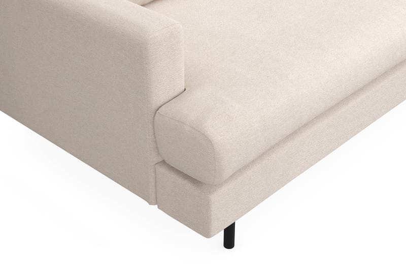 Menard Compact 4-seters Høyrevendt L-formet Sjeselongsofa i Stoff - Beige - Møbler - Sofaer - Sofa med sjeselong