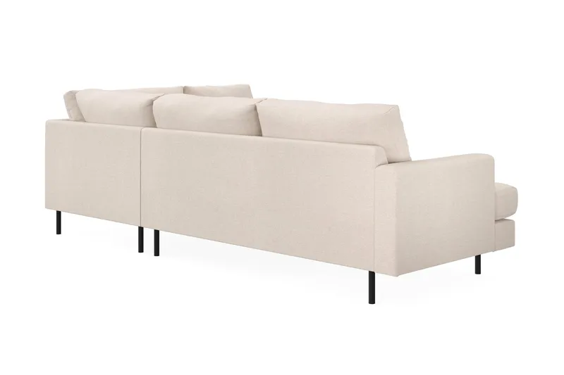Menard Compact 4-seters Høyrevendt L-formet Sjeselongsofa i Stoff - Beige - Møbler - Sofaer - Sofa med sjeselong