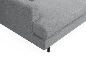 Menard Compact 4-seters Høyrevendt L-formet Sjeselongsofa i Stoff - Grå - Møbler - Sofaer - Sofa med sjeselong