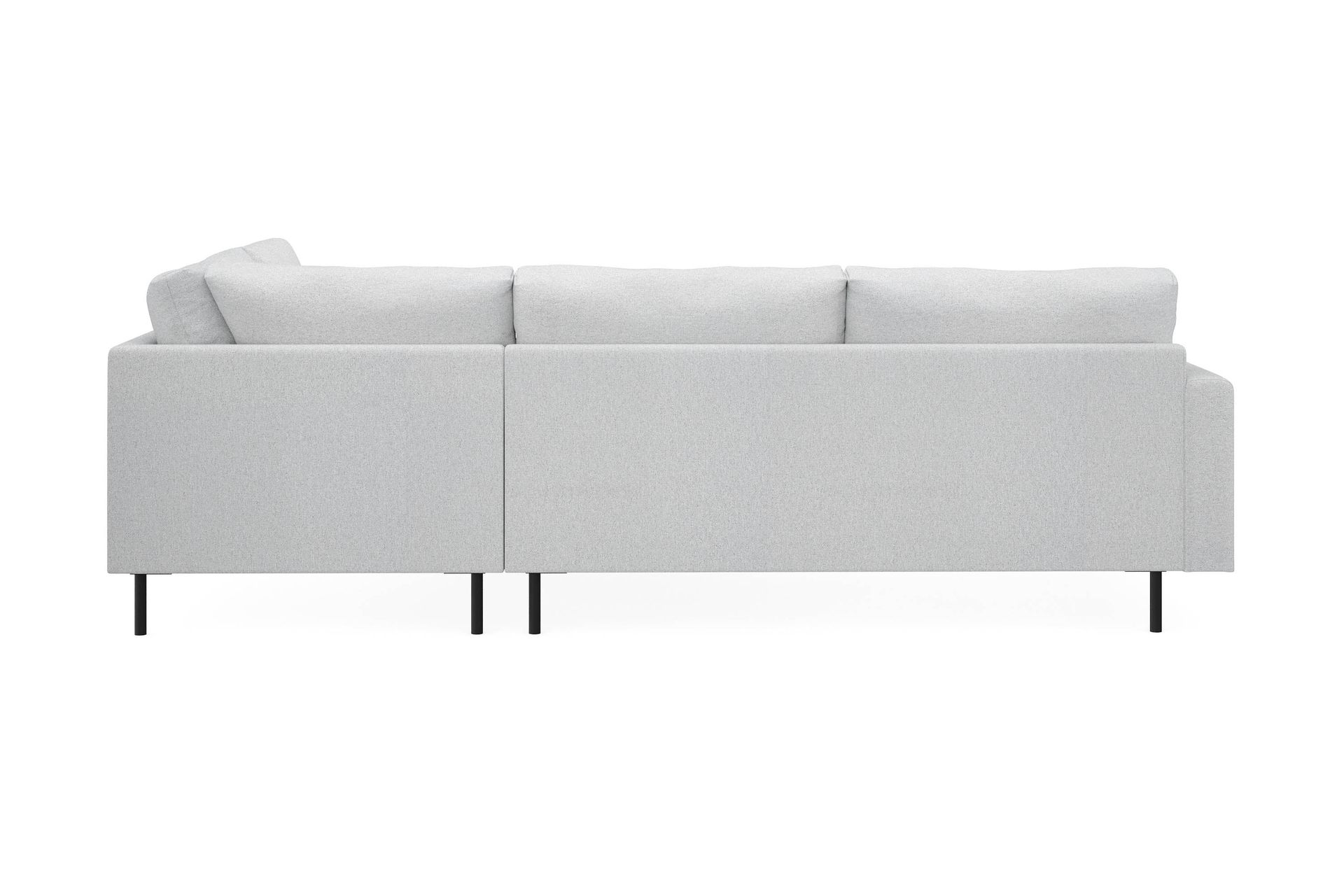 Menard Compact 4-seters Høyrevendt L-formet Sjeselongsofa i Stoff - Lys grå - Møbler - Sofaer - Sofa med sjeselong