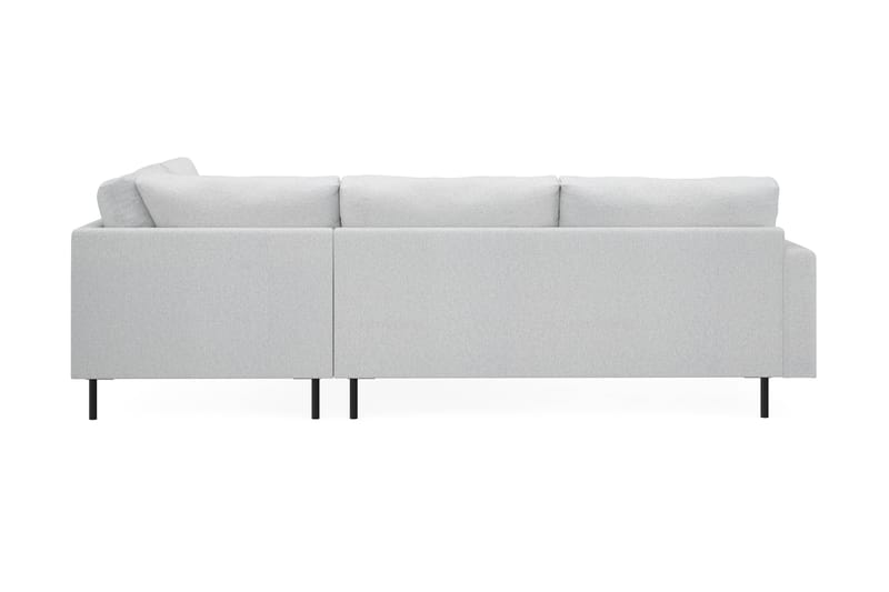 Menard Compact 4-seters Høyrevendt L-formet Sjeselongsofa i Stoff - Lys grå - Møbler - Sofaer - Sofa med sjeselong