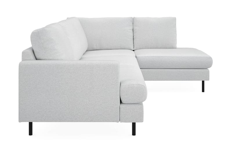 Menard Compact 4-seters Høyrevendt L-formet Sjeselongsofa i Stoff - Lys grå - Møbler - Sofaer - Sofa med sjeselong