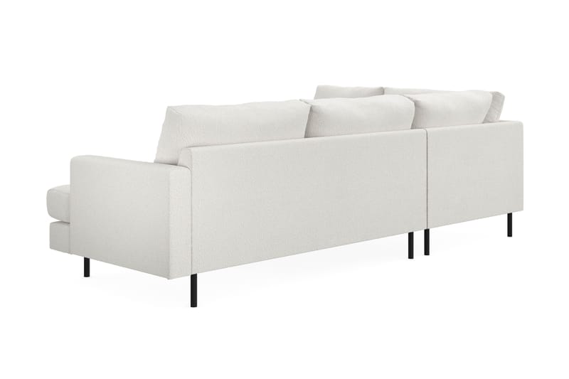 Menard Compact 4-seters Venstrevendt L-formet Sjeselongsofa i Bouclé - Hvit - Møbler - Sofaer - Sofa med sjeselong