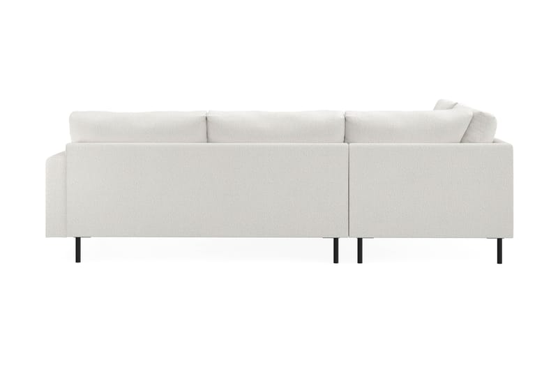 Menard Compact 4-seters Venstrevendt L-formet Sjeselongsofa i Bouclé - Hvit - Møbler - Sofaer - Sofa med sjeselong