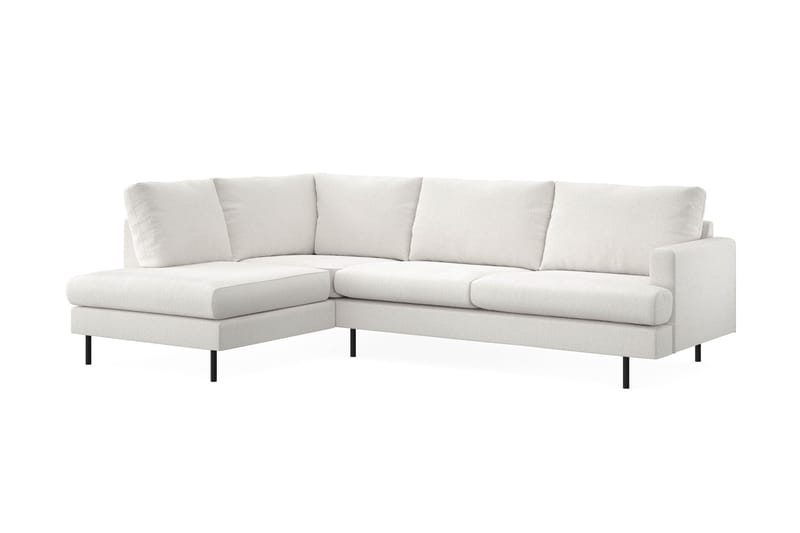 Menard Compact 4-seters Venstrevendt L-formet Sjeselongsofa i Bouclé - Hvit - Møbler - Sofaer - Sofa med sjeselong