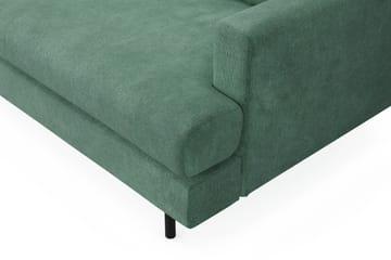 Menard Compact 4-seters Venstrevendt L-formet Sjeselongsofa i Fløyel - Mørk grønn - Møbler - Sofaer - Sofa med sjeselong