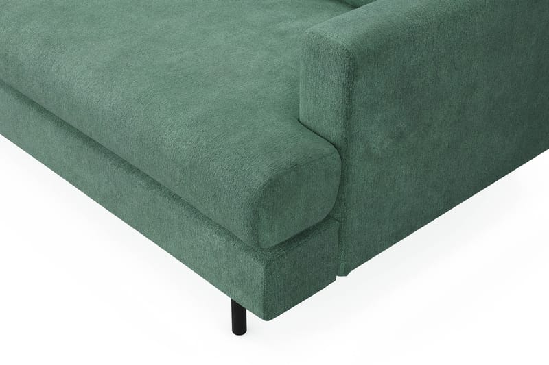 Menard Compact 4-seters Venstrevendt L-formet Sjeselongsofa i Fløyel - Mørk grønn - Møbler - Sofaer - Sofa med sjeselong